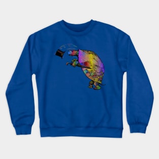 Tortoise Top Hat Umbrella Turtle Animal Reptile Crewneck Sweatshirt